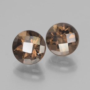 4.01 карата, натуральный Коричневый Дымчатый кварц, Огранка Круг, VVS-VS