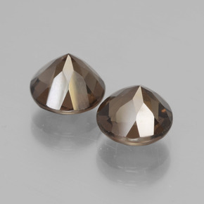 4.01 карата, натуральный Коричневый Дымчатый кварц, Огранка Круг, VVS-VS