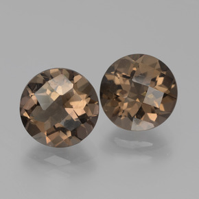 3.72 карата, натуральный Гикори Браун Дымчатый кварц, Огранка Круг, Чистота VS