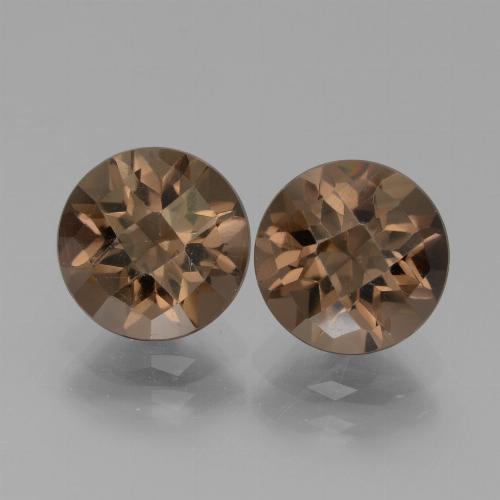 3.59 карата, натуральный Коричневый Дымчатый кварц, Огранка Круг, VVS-VS