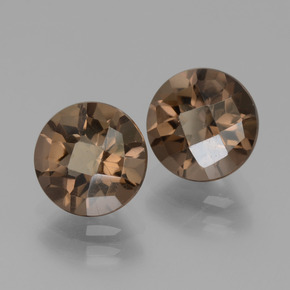 3.59 карата, натуральный Коричневый Дымчатый кварц, Огранка Круг, VVS-VS