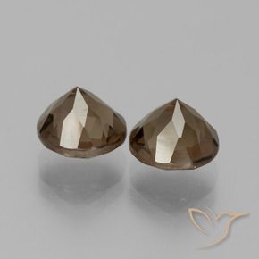 3.99 карата, натуральный Теплый коричневый Дымчатый кварц, Круглый, Чистота VS