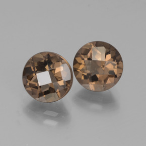 3.79 карата, натуральный Имбирный пряник коричневый Дымчатый кварц, Огранка Круг, Чистота VS