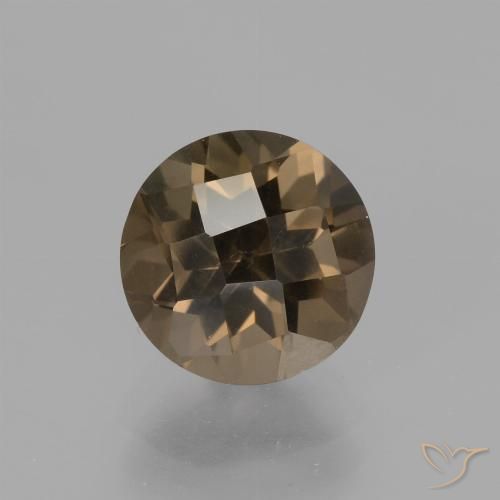 2.00ct Натуральный Светлый мокко Дымчатый кварц, Круглый, VVS-VS