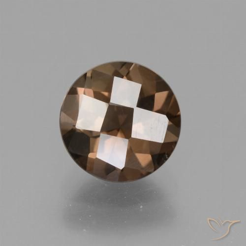 1.62ct Натуральный Коричневый Дымчатый кварц, Круглый, VVS-VS