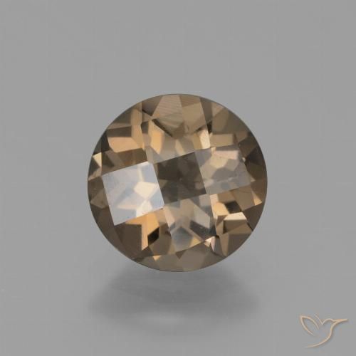 1.40ct Натуральный Светлый мокко Дымчатый кварц, Круглый, Чистота VS