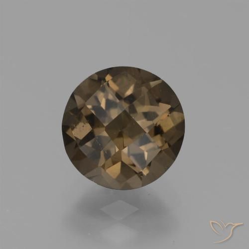 1.60ct Натуральный Светлый мокко Дымчатый кварц, Круглый, VS-SI