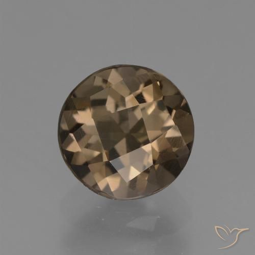 1.63ct Натуральный Светлый мокко Дымчатый кварц, Круглый, VVS-VS