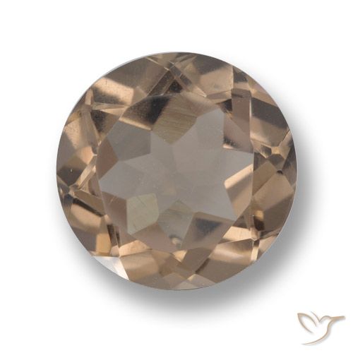 4.17ct Натуральный Светло-коричневый Дымчатый кварц, Круглый, Чистота VS