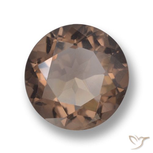 5.18ct Натуральный Гикори Браун Дымчатый кварц, Круглый, VVS-VS