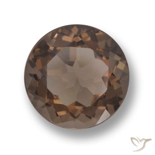 5.69ct Натуральный Темно-коричневый Дымчатый кварц, Круглый, Чистота VVS