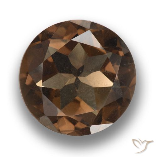 9.60ct Натуральный Гикори Браун Дымчатый кварц, Круглый, Чистота VVS