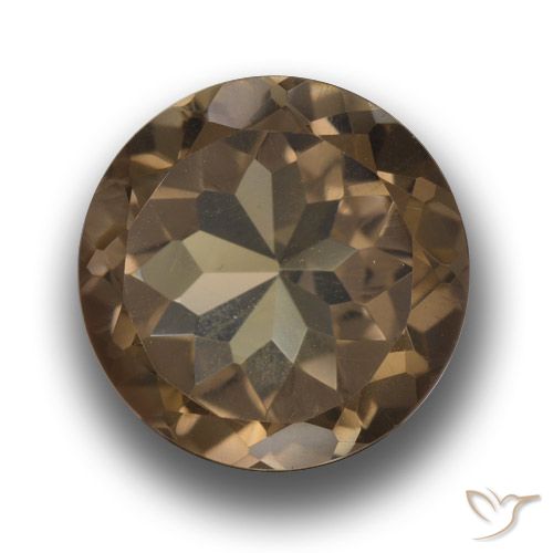 4.13ct Натуральный Теплый коричневый Дымчатый кварц, Круглый, Чистота VVS