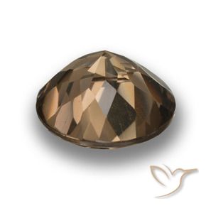 4.13 карата, натуральный Теплый коричневый Дымчатый кварц, Круглый, Чистота VVS
