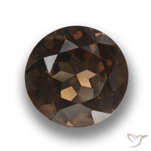 3.96ct Натуральный Темно-коричневый Дымчатый кварц, Круглый, Чистота VS
