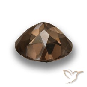 3.96 карата, натуральный Темно-коричневый Дымчатый кварц, Круглый, Чистота VS