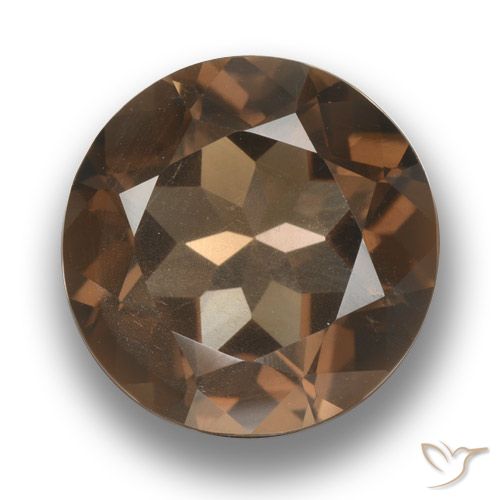 5.04ct Натуральный Гикори Браун Дымчатый кварц, Круглый, Чистота VS