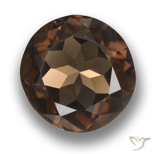 4.61ct Натуральный Темно-коричневый Дымчатый кварц, Круглый, Чистота VVS