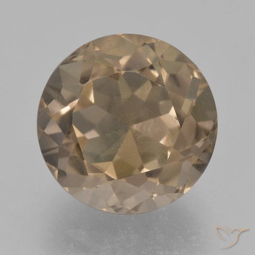 4.42ct Натуральный Теплый коричневый Дымчатый кварц, Круглый, VVS-VS