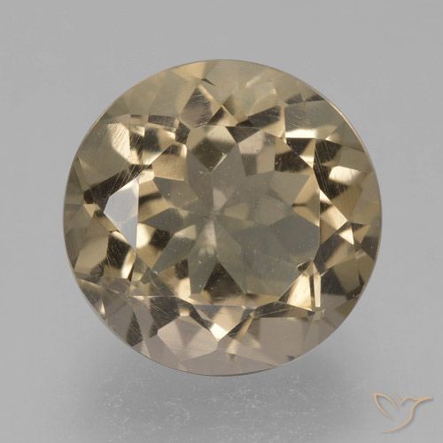 4.17ct Натуральный Средне-светло-коричневый Дымчатый кварц, Круглый, Чистота VS