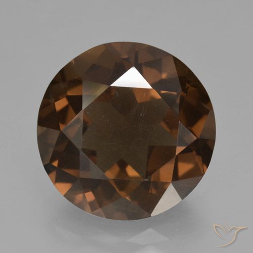8.98ct Натуральный Красновато-коричневый Дымчатый кварц, Круглый, Чистота VS