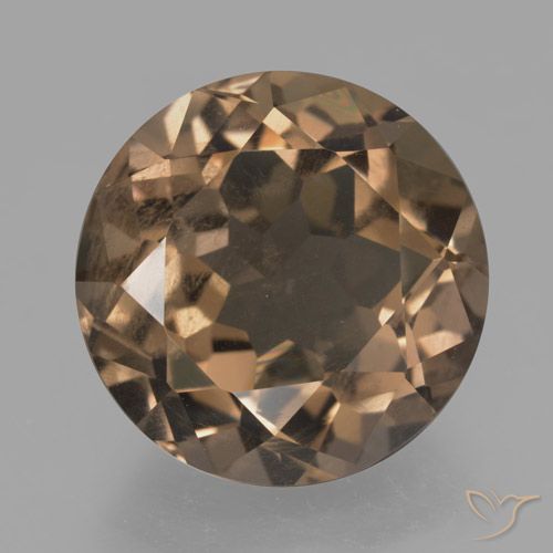 12.65ct Натуральный Коричневый Дымчатый кварц, Круглый, Чистота VS