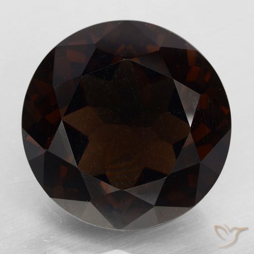 11.83ct Натуральный Шоколадно-коричневый Дымчатый кварц, Круглый, Чистота VVS
