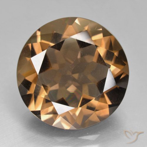 8.71ct Натуральный Коричневый Дымчатый кварц, Круглый, VVS-VS