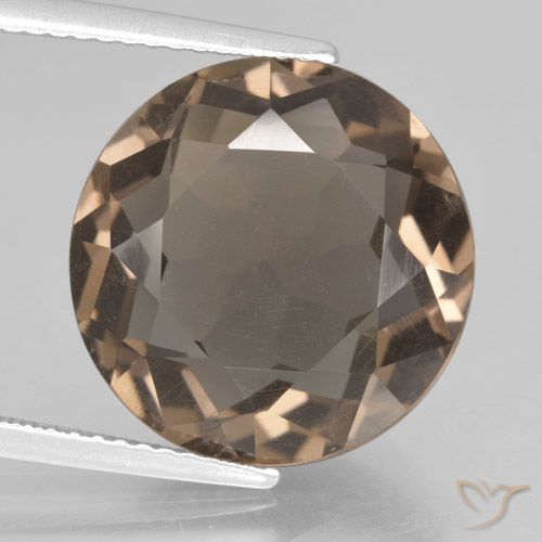 9.06ct Натуральный Теплый коричневый Дымчатый кварц, Круглый, Чистота VS