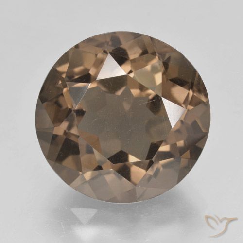 9.80ct Натуральный Коричневый Дымчатый кварц, Круглый, Чистота VS