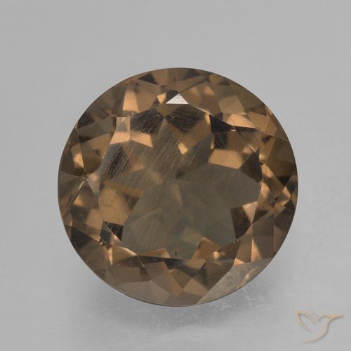 4.01ct Натуральный Имбирный пряник коричневый Дымчатый кварц, Круглый, VVS-VS