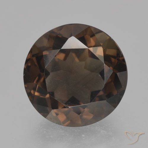 4.84ct Натуральный Коричневый Дымчатый кварц, Круглый, VVS-VS