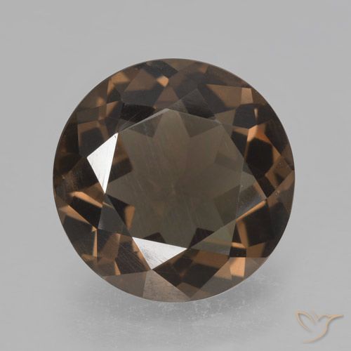4.43ct Натуральный Гикори Браун Дымчатый кварц, Круглый, VVS-VS