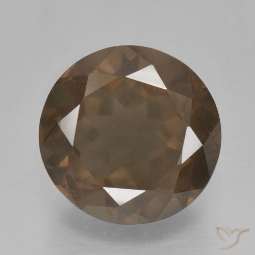 5.24ct Натуральный Коричневый Дымчатый кварц, Круглый, Чистота VS