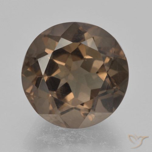 5.31ct Натуральный Теплый коричневый Дымчатый кварц, Круглый, VVS-VS