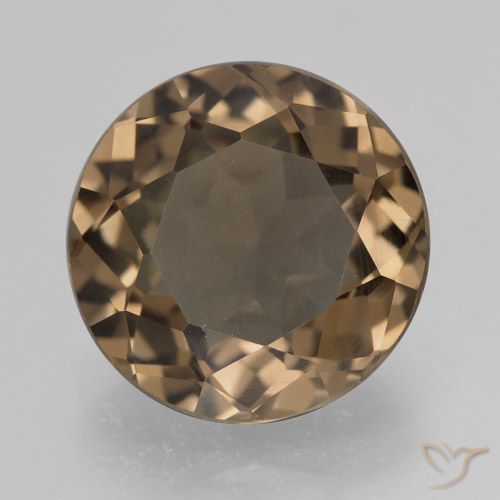 5.52ct Натуральный Светлый мокко Дымчатый кварц, Круглый, Чистота VS