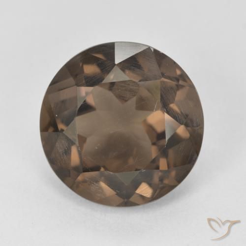 4.41ct Натуральный Коричневый Дымчатый кварц, Круглый, VVS-VS