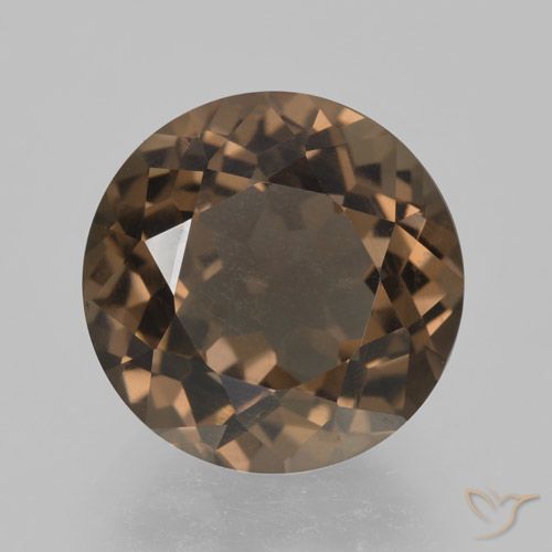 4.20ct Натуральный Имбирный пряник коричневый Дымчатый кварц, Круглый, VVS-VS