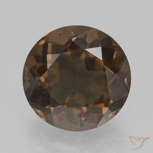4.60ct Натуральный Гикори Браун Дымчатый кварц, Круглый, VVS-VS