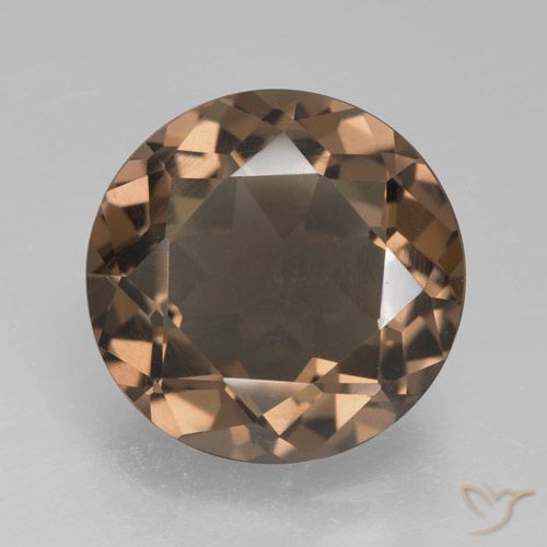 4.95ct Натуральный Имбирный пряник коричневый Дымчатый кварц, Круглый, VVS-VS