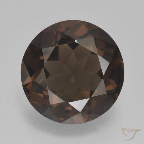 4.76ct Натуральный Гикори Браун Дымчатый кварц, Круглый, VVS-VS