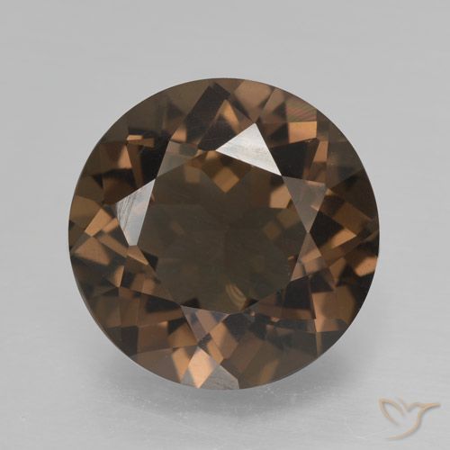 4.32ct Натуральный Гикори Браун Дымчатый кварц, Круглый, VVS-VS