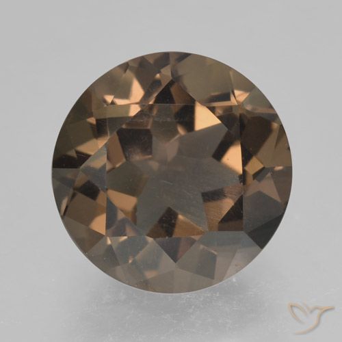 4.08ct Натуральный Имбирный пряник коричневый Дымчатый кварц, Круглый, VVS-VS
