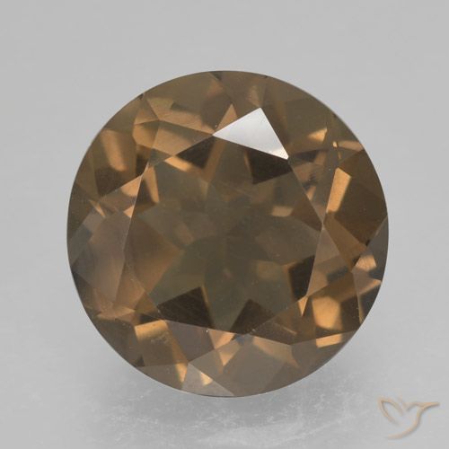 4.87ct Натуральный Теплый коричневый Дымчатый кварц, Круглый, Чистота VS