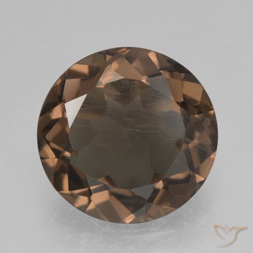 4.56ct Натуральный Имбирный пряник коричневый Дымчатый кварц, Круглый, Чистота VS