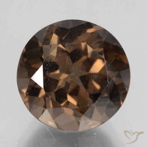 4.61ct Натуральный Гикори Браун Дымчатый кварц, Круглый, Чистота VS