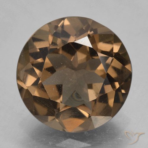 5.19ct Натуральный Гикори Браун Дымчатый кварц, Круглый, VVS-VS