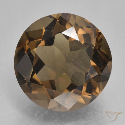 5.84ct Натуральный Имбирный пряник коричневый Дымчатый кварц, Круглый, VVS-VS