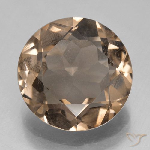 5.67ct Натуральный Коричневый Дымчатый кварц, Круглый, Чистота VS