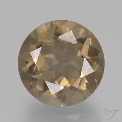 4.52ct Натуральный Светлый мокко Дымчатый кварц, Круглый, Чистота VS